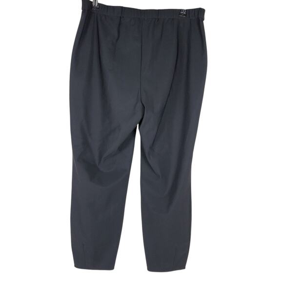 Theory Womens Tapered Dart Ponte Pant Sz L Black Pull On Cropped Pockets Stretch - Picture 5 of 16